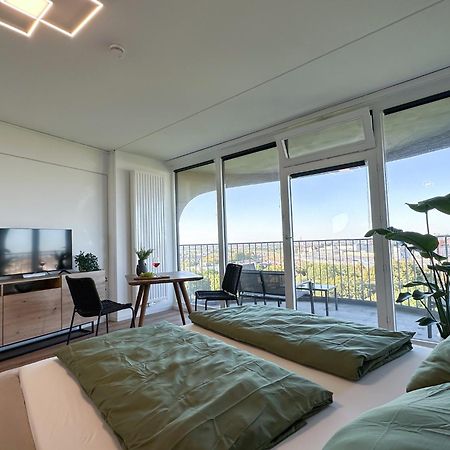Helles Apartment Mit Tollem Blick Ueber Augsburg Exteriér fotografie