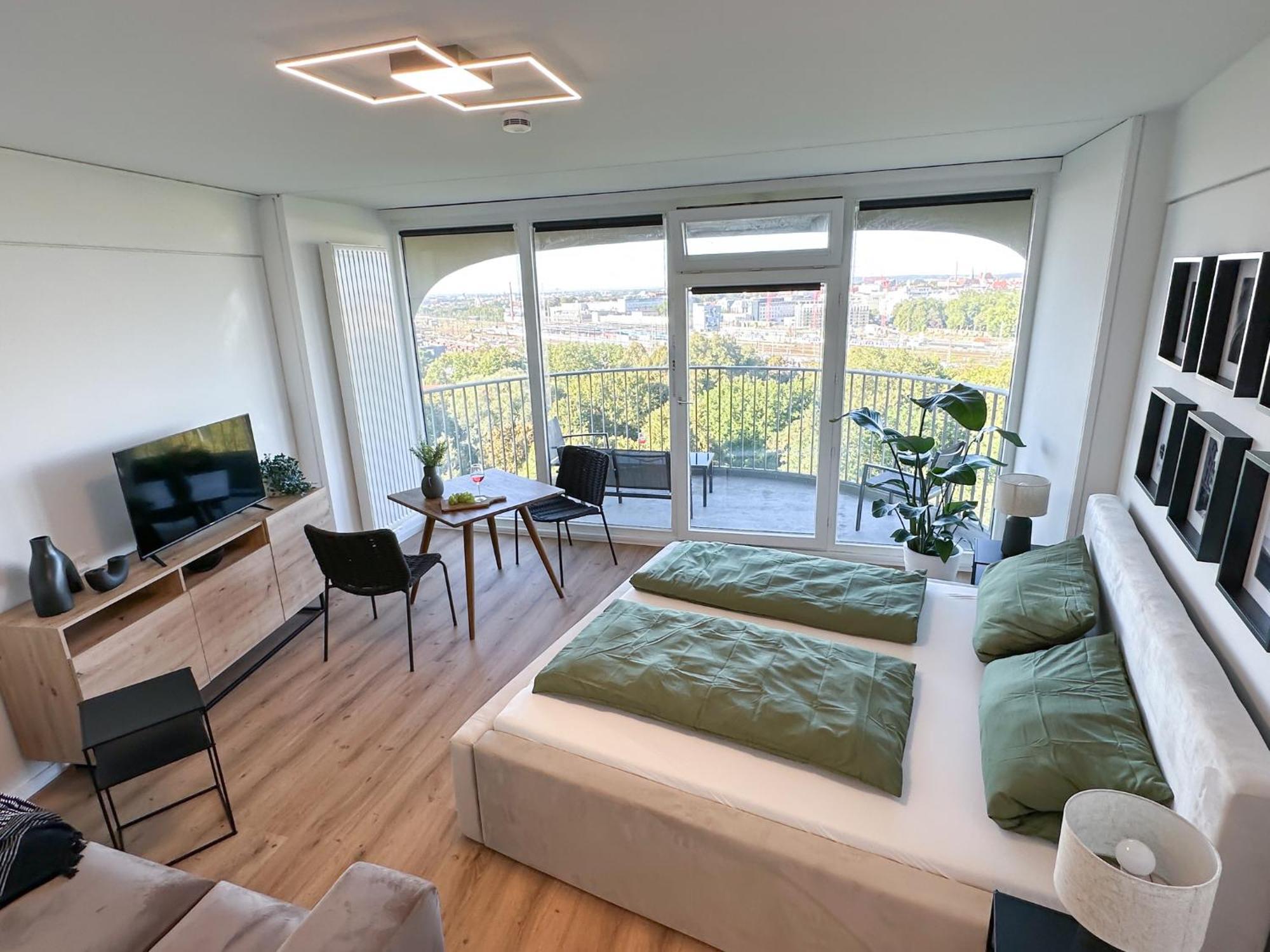Helles Apartment Mit Tollem Blick Ueber Augsburg Exteriér fotografie
