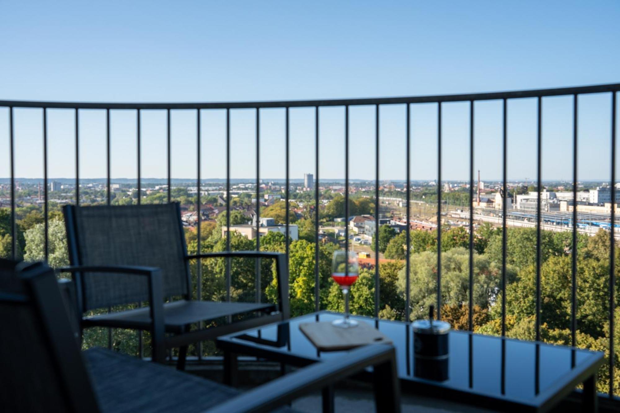 Helles Apartment Mit Tollem Blick Ueber Augsburg Exteriér fotografie